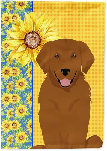 Miniatura 131 de Caroline's Treasures WDK5331CHF - Bandera de verano con diseño de girasoles rojos y blancos, manga grande, para porche, para colgar en la pared