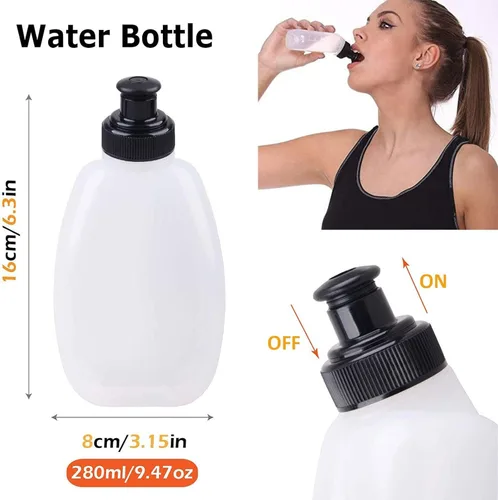 Miniatura 7 de Riñonera impermeable para correr con botella de agua, para mujeres y hombres, riñonera para senderismo, ciclismo, caminata, entrenamiento, correr