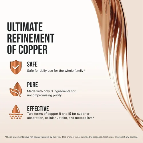 Miniatura 3 de Sovereign Hidrosol de Cobre Bio-Activo - Suplemento Líquido de Cobre Biodisponible para Adultos y Niños con Hidrosol de Plata para Cabello, Piel