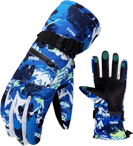 Guantes de esquí para nieve, guantes de nieve para hombre, guantes de nieve impermeables para mujer, guantes de snowboard para exteriores