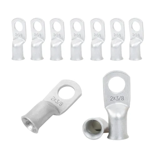 Miniatura 18 de 2/0 AWG 5/16" Stud (25 piezas), terminal de anillo de batería resistente, conectores de calibre 00, lengüetas de alambre de cobre 2/0, terminales