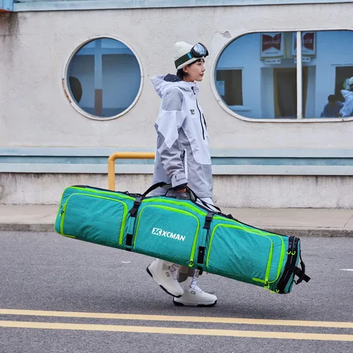 Miniatura 5 de XCMAN Bolsa acolchada de snowboard de longitud ajustable de 63 a 75 pulgadas, bolsa acolchada para viajes aéreos