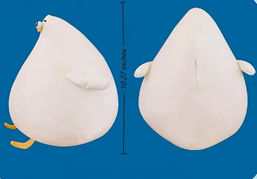 Miniatura 2 de JOSON Juguete de gaviota de peluche gordito, lindo animal de pollo gordo de dibujos animados para niños y niñas (10.27 pulgadas)