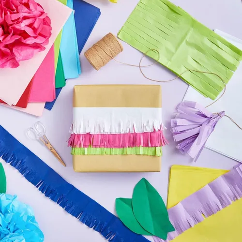 Miniatura 4 de Papel de seda colorido para bolsas de regalo y envoltura, 120 hojas, hojas de papel de regalo para regalos y suministros