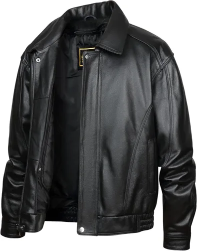 Miniatura 3 de REED Chaqueta de cuero genuino estilo americano para hombre