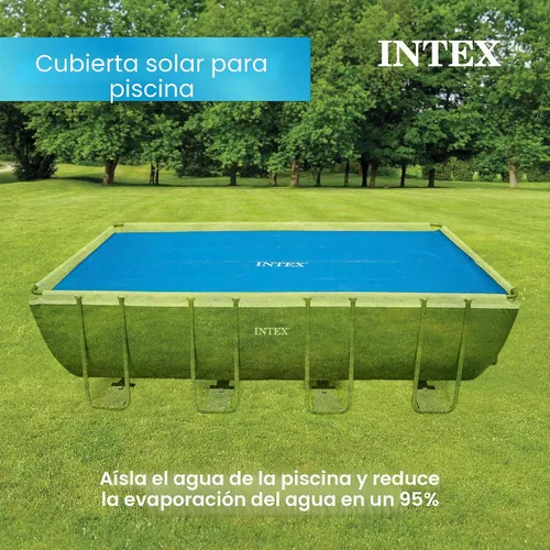 Miniatura 4 de Intex Cubierta solar para piscina de 18 x 9 pies con marco rectangular para piscinas al aire libre con bolsa de almacenamiento de transporte