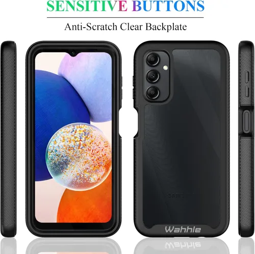 Miniatura 5 de Compatible con Samsung Galaxy A14 5G, protector de pantalla integrado de cuerpo completo, a prueba de golpes, ajuste delgado, funda protectora
