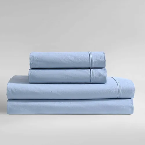 Miniatura 16 de Calvin Klein - Juego de sábanas de tamaño Queen, sábanas refrescantes frescas y a medida con un tacto de percal de algodón naturalmente suave