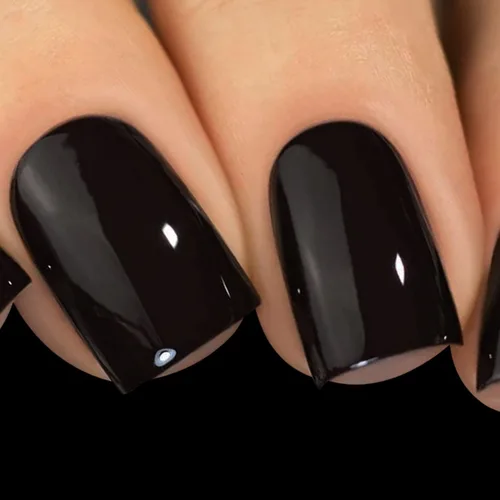 Miniatura 4 de Vishine Esmalte de uñas de gel negro, 0.6 onzas líquidas, esmalte de gel semipermanente, lámpara UV LED, cura, arte de uñas, manicura en casa, negro