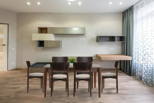 Juego de 6 sillas de comedor de madera tapizadas modernas de mediados de siglo para muebles de habitación con diseño ergonómico duradero prémium