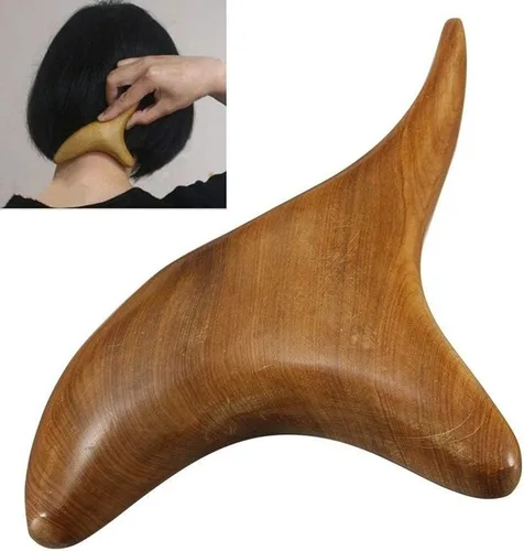 Miniatura 5 de Reflexology - Masajeador tailandés tradicional de madera para cuerpo completo, gancho para espalda, spa, cara, terapia Gua Sha, herramienta