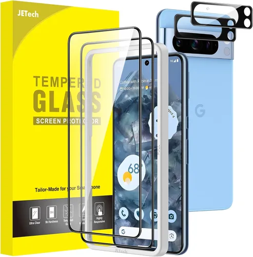 Miniatura 10 de JETech Protector de pantalla para Google Pixel 6a de 6.1 pulgadas con protector de lente de cámara, herramienta de fácil instalación, compatible