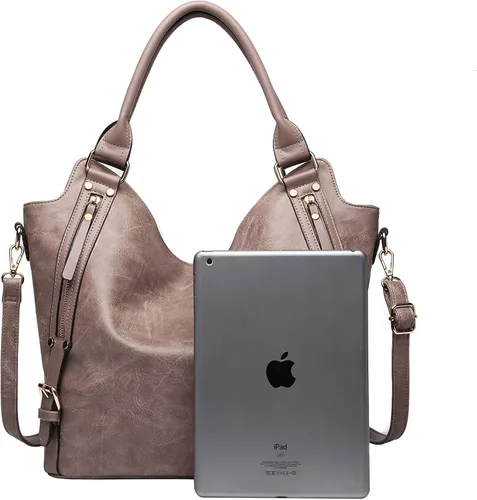 Miniatura 3 de Bolso tote para mujer, carteras de cuero PU, bolsos de hombro hobo de moda con correa de hombro ajustable