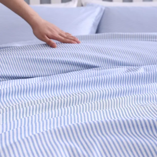 Miniatura 8 de Poppy & Fritz - Juego de funda de edredón tamaño King, ropa de cama reversible de algodón con fundas a juego, decoración casual del hogar