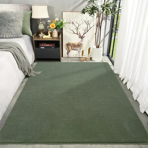 Miniatura 53 de Amearea Alfombras modernas para dormitorio, sala de estar, alfombra de espuma viscoelástica gruesa de 4 x 6 pies, alfombra de espuma viscoelástica