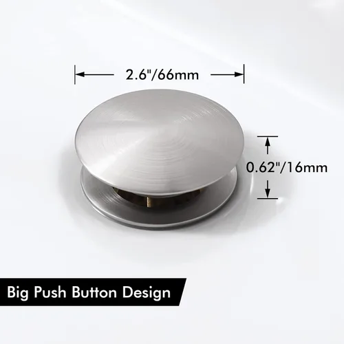 Miniatura 7 de KES S2018A-BN - Drenaje para lavabo de baño con desbordamiento, desagüe desplegable para tocador de baño, colador desmontable, níquel cepillado