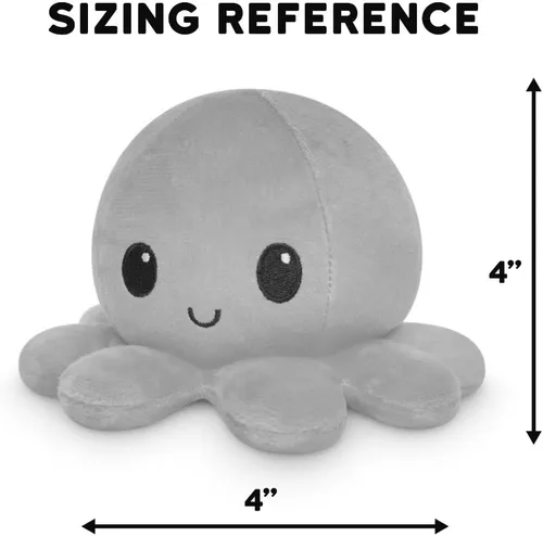 Miniatura 4 de TeeTurtle - El pulpo de peluche reversible original - Morado + azul - Bonitos animales de peluche sensoriales que muestran tu estado de ánimo, azul