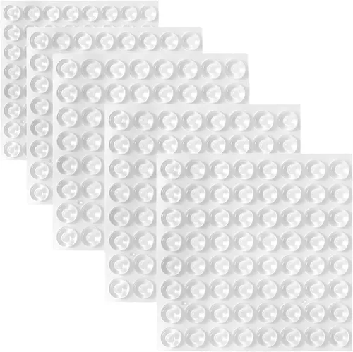 Miniatura 12 de CHUNZEXI 192 piezas de parachoques de goma transparente para puerta de gabinete, almohadillas de silicona autoadhesivas para armarios, cajones