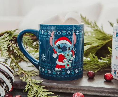 Miniatura 3 de Disney Lilo & Stitch - Juego de 2 tazas de cerámica, tazas de café para expreso, té, cada uno tiene capacidad para 14 onzas