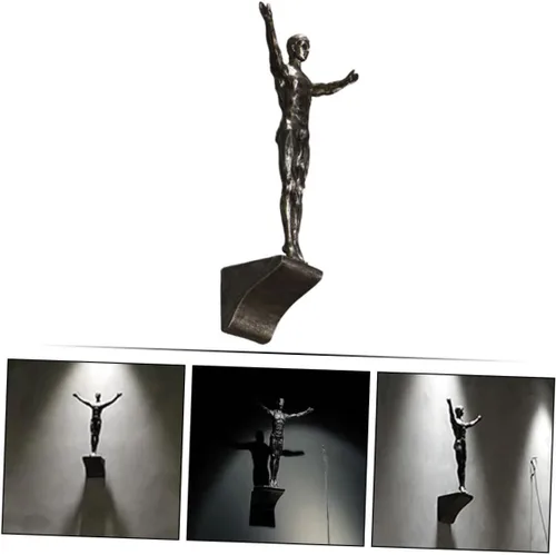Miniatura 4 de Estatuilla de pared moderna de buceo, escultura de resina para colgar en la decoración para bar, sala de estar, fondo de televisión