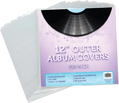 Miniatura 7 de Samsill Paquete de 50 fundas de vinilo para discos de vinilo, fundas de vinilo exteriores transparentes para tu colección de discos, 12.75 x 12.75