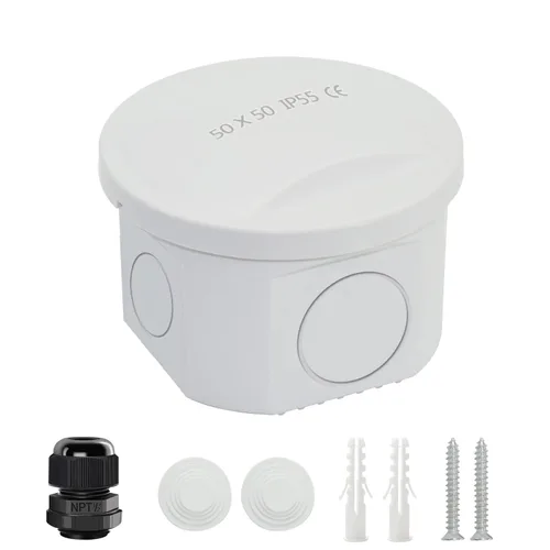 LeMotech - Caja de conexiones, caja eléctrica IP55, resistente al agua, a prueba de polvo, plástico ABS, para proyectos electrónicos, color blanco,