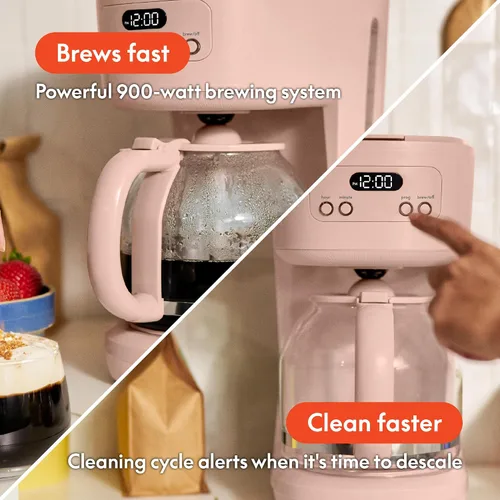 Miniatura 4 de bella Cafetera programable de 12 tazas, accesorios reutilizables aptos para lavavajillas, pantalla LCD de fácil uso, apagado automático, 900 vatios