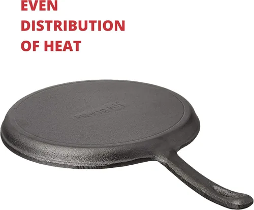 Miniatura 10 de Jim Beam Sartén de hierro fundido pre-sazonado de 10.5 pulgadas para parrilla, gas, horno, eléctrico, inducción y vidrio, negro