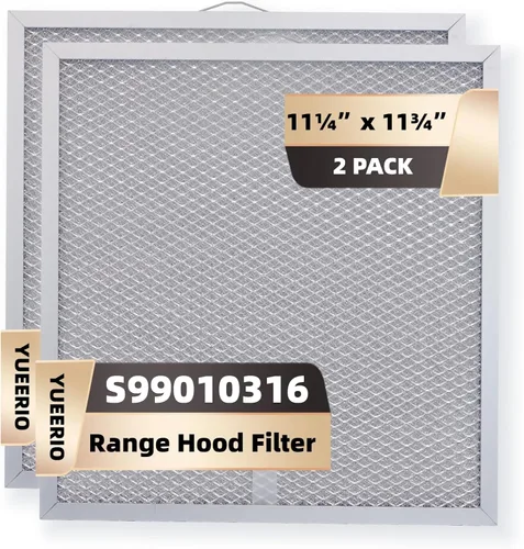 99010316 Filtro de grasa para campana extractora, filtro de ventilación de malla de 11 1/4 pulgadas x 11 3/4 pulgadas, filtro de campana