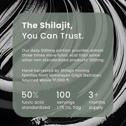 Miniatura 2 de Resina Shilajit pura del Himalaya – 1.76 oz Shilajit orgánico para hombres y mujeres con ácido fúlvico y más de 85 minerales traza para energía
