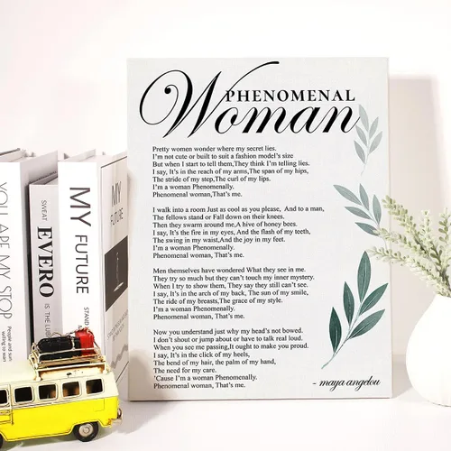 Miniatura 4 de Lienzo inspirador para pared, diseño de mujer fenomenal motivacional, impresión en lienzo feminista positiva, pintura en lienzo para oficina, hogar