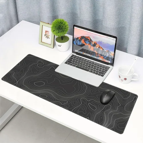 Miniatura 7 de Topographic Contour - Alfombrilla de mouse para juegos, grande, XL, larga, extendida, alfombrilla de mouse grande, alfombrilla de mouse