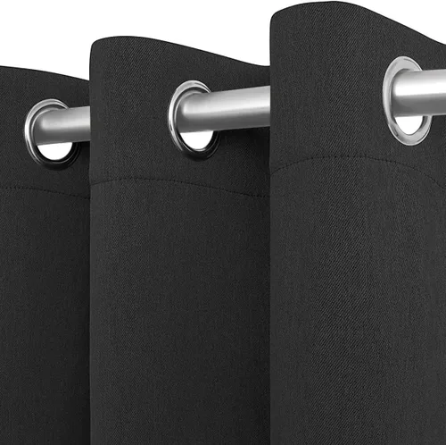 Miniatura 8 de White Classic Cozlo - 2 paneles de cortinas opacas para dormitorio con ojales, cortinas opacas para oscurecer la habitación, cortinas