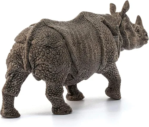 Miniatura 4 de Schleich Wild Life, figura de animal, juguetes de animales para niños y niñas de 3 a 8 años, rinoceronte indio, a partir de 3 años