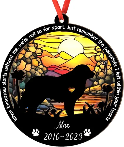 Miniatura 89 de Adorno personalizado para atrapasoles de sabueso afgano, adorno de Navidad de sabueso afgano – Regalo para perro amante, sabueso afgano