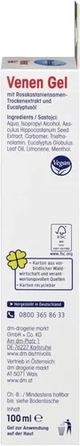 Miniatura 3 de Mivolis Gel de vena dm con extracto de castaño de indias y aceite de eucalipto, 3.4 fl oz / 3,38 oz