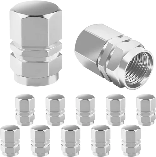 Tapón para válvula de neumático de automóvil, 12 fundas para válvulas de rueda, tapa de aire a prueba de fugas, accesorio hermético de aleación de