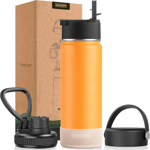 Miniatura 42 de koodee Insulated Water Bottle, 32 oz Stainless Steel Double Wall Vacuum Wide Mouth Sport Bottle with Leakproof Spout Lid (Navy)