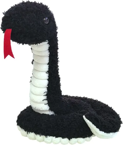 Juguete de peluche negro de serpiente de peluche, suave juguete de peluche para niños y niñas, regalos para niños o novia, 17 pulgadas