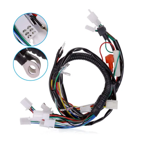 Miniatura 3 de Anxingo Arnés de Cableado de Arranque Eléctrico Quad Arnés Completo Compatible con ATV UTV Quad Chino 4 Ruedas 50cc 70cc 90cc 110cc