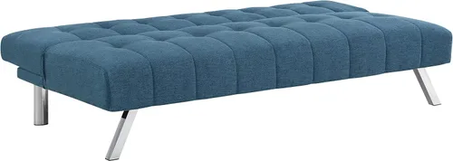 Miniatura 6 de OSP Home Furnishings Sawyer - Sofá futón convertible con fácil elevación y patas de acero inoxidable, tela azul