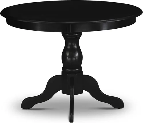 Miniatura 5 de East West Furniture HBAB3-ABK-24 Hartland - Juego de habitación de 3 piezas que contiene una mesa de comedor redonda con pedestal y sillas tapizadas