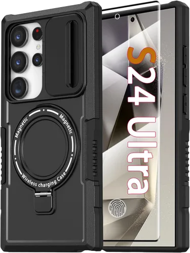 Miniatura 64 de Funda magnética para Samsung Galaxy Note 20 Ultra con soporte de anillo [con protector de pantalla] [Compatible con carga inalámbrica MagSafe] Funda