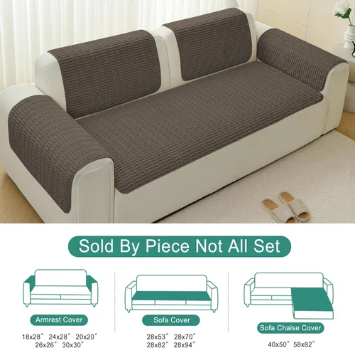 Miniatura 6 de Foxdecor Juego de 2 fundas antideslizantes para reposabrazos de sillón, fundas para reposabrazos de sillón, fundas para reposabrazos de sofá, fundas