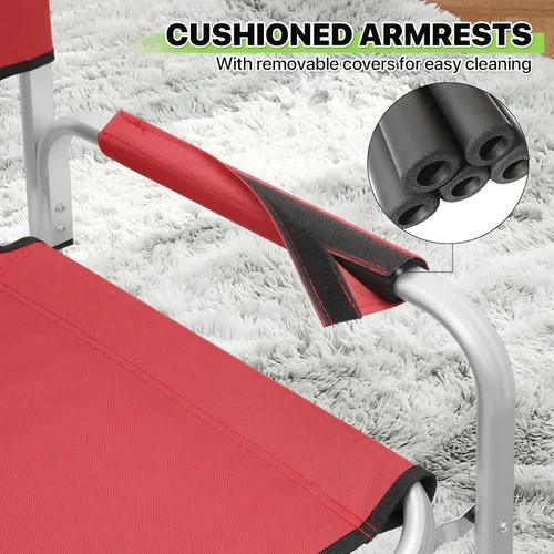 Miniatura 8 de Magshion Silla alta de director para personas mayores y maquilladores, altura del asiento de 31 pulgadas, capacidad de 250 libras, silla plegable