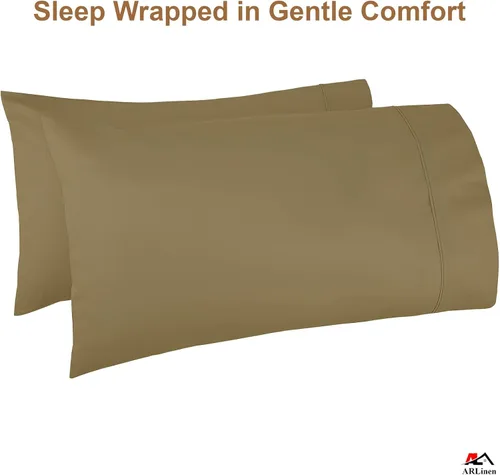 Miniatura 81 de ARlinen Juego de sábanas divididas tamaño Queen, 5 piezas, 100% algodón egipcio para camas ajustables, bolsillo profundo de hasta 16 pulgadas, juego