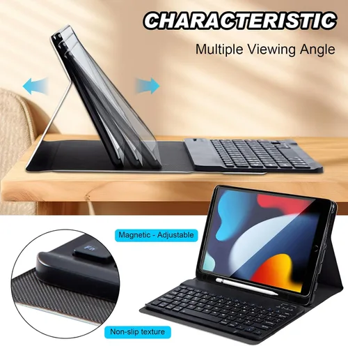Miniatura 3 de DEGDFSGR Funda para Samsung Galaxy Tab A8 10.5 con teclado, teclado inalámbrico desmontable cierre magnético, funda protectora para Samsung Tab A8