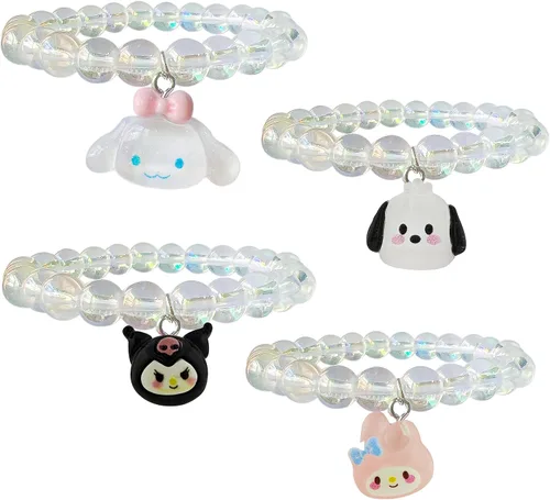 Miniatura 9 de ZMANYIJEW Pulsera de cuentas de cristal para mujer, lindas pulseras de cuentas a juego para mejor amiga