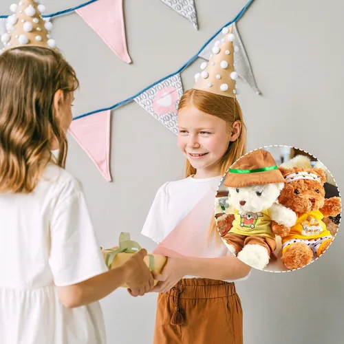 Miniatura 7 de Juego de 1 bata de oso de peluche de graduación que se adapta a la mayoría de los niños de 8 a 13 pulgadas, disfraz de oso de peluche para mascotas