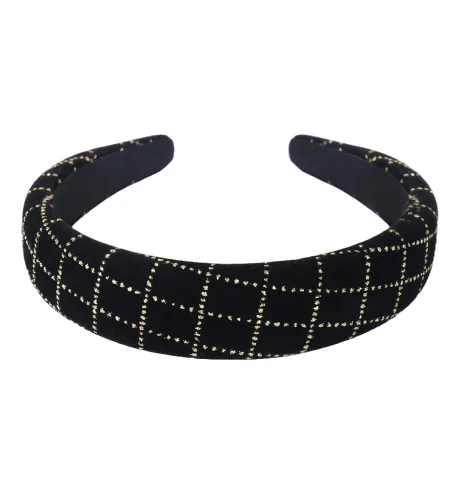 Miniatura 21 de YARN & INK Cintas para el cabello de mujer con perlas barrocas de terciopelo y lazo de strass, estilo retro vintage hecho a mano, elegante accesorio